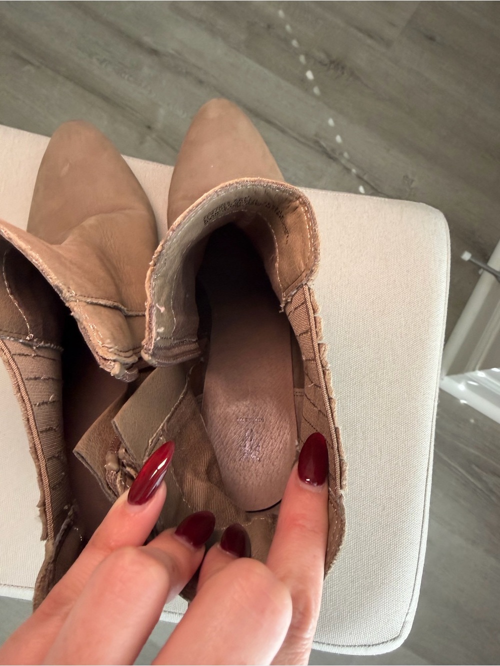 Frye Sandra Chelsea Leather Boot Taupe - Picture 5 of 7